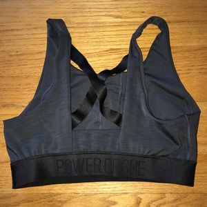 Athleta Power Of She Dark Gray Sports Bra